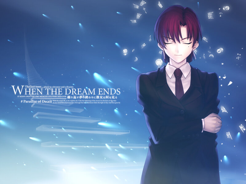Anime Character in Suit — Blue, Dreamy