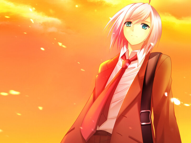 Anime Character in Suit — Orange, Dramatic