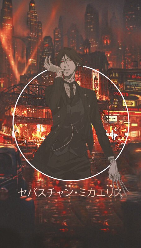 Anime Character in Suit — Red, Dramatic, Night