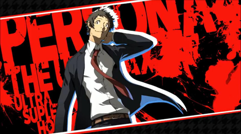 Anime Character in Suit — Red, Dramatic, Text