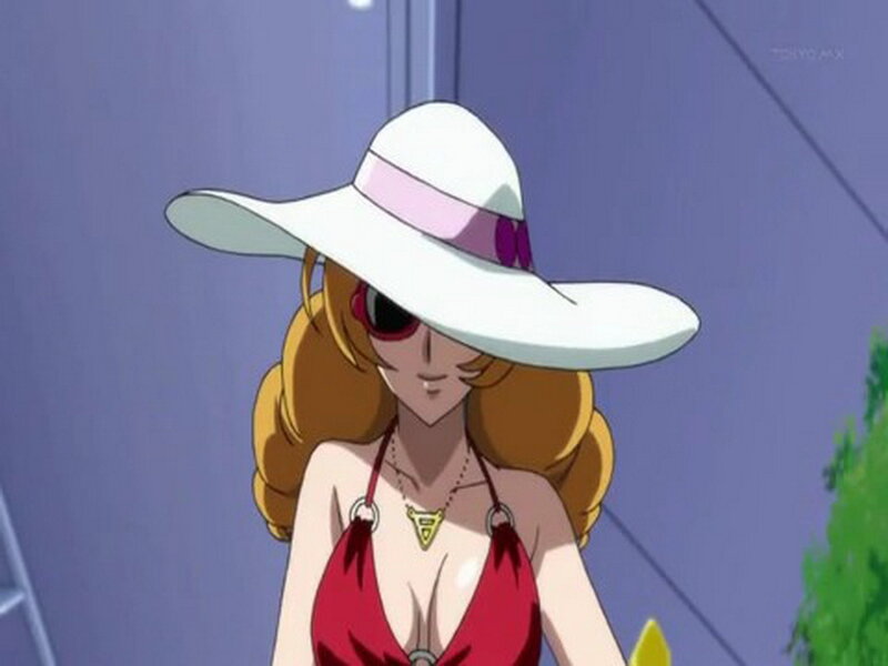 anime character in sun hat