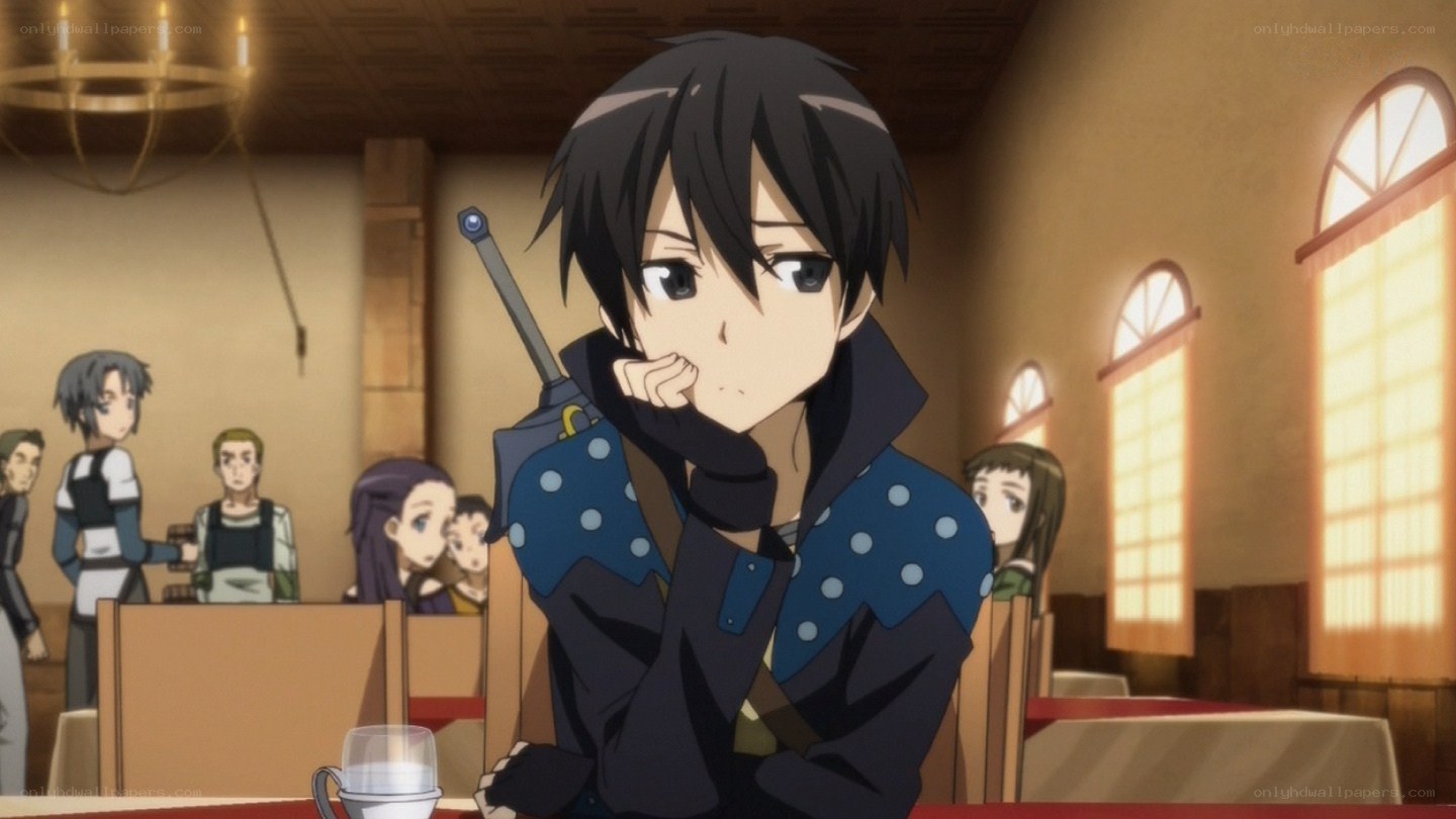 anime character in tavern