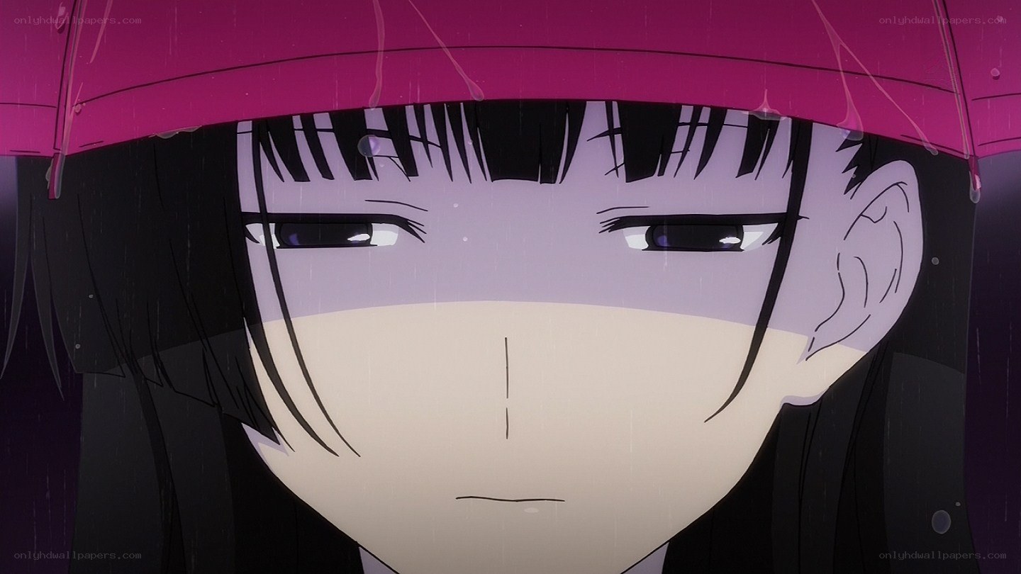 anime character in the rain