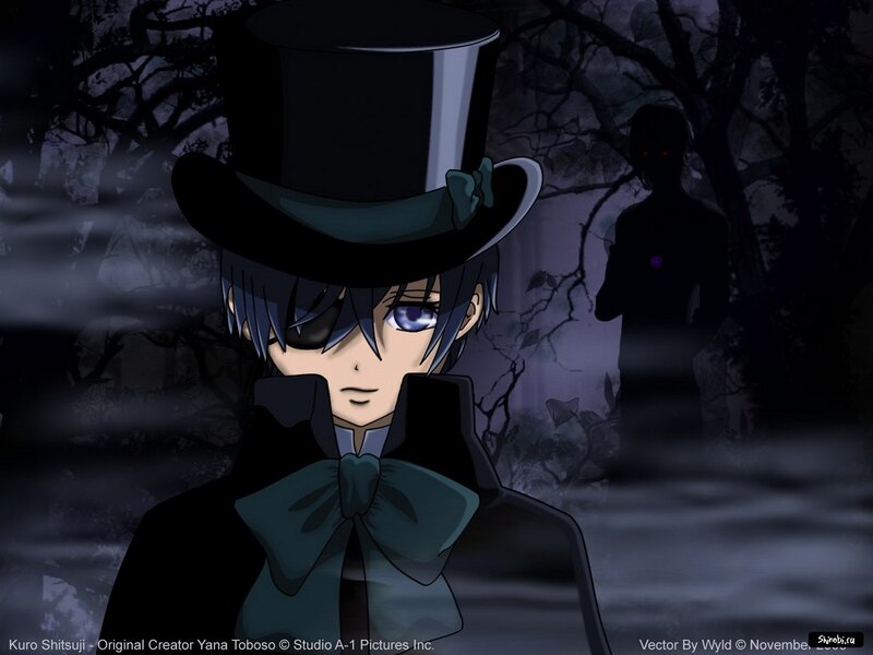 Anime Character in Top Hat — Black