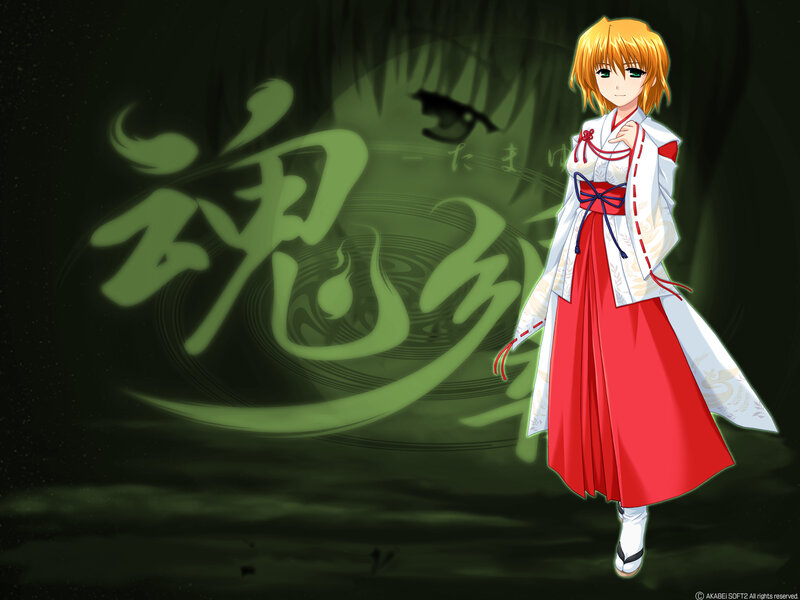 Anime character in traditional attire