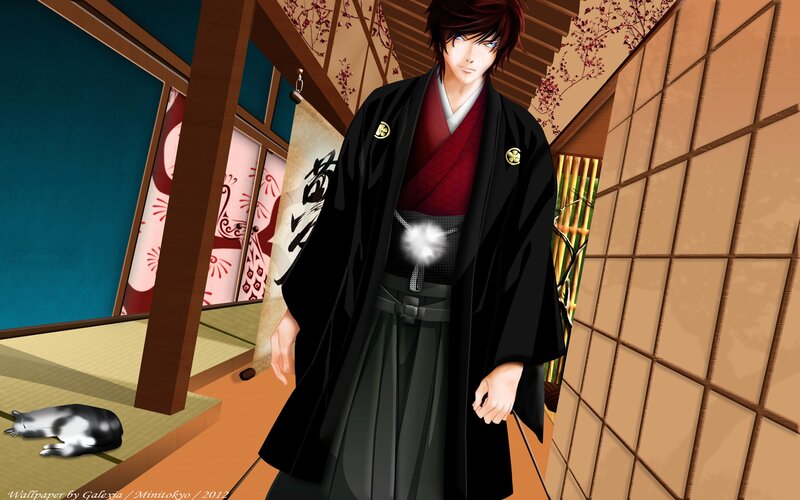 anime character in traditional Japanese room