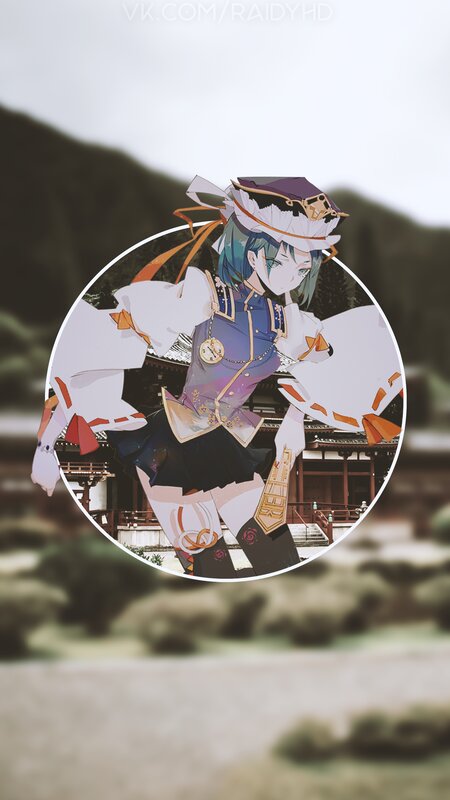 Anime Character in Traditional Outfit — Blue