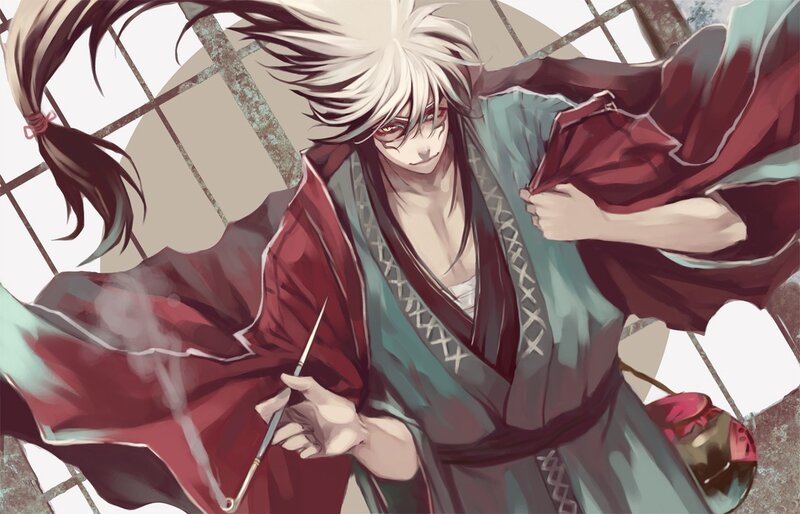 anime character in traditional robes