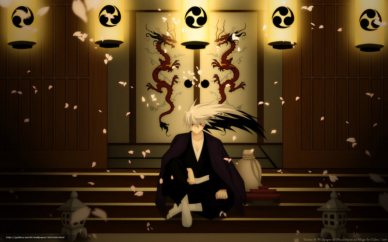 Anime character in traditional setting