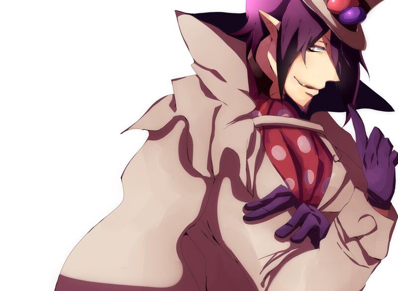 anime character in trench coat