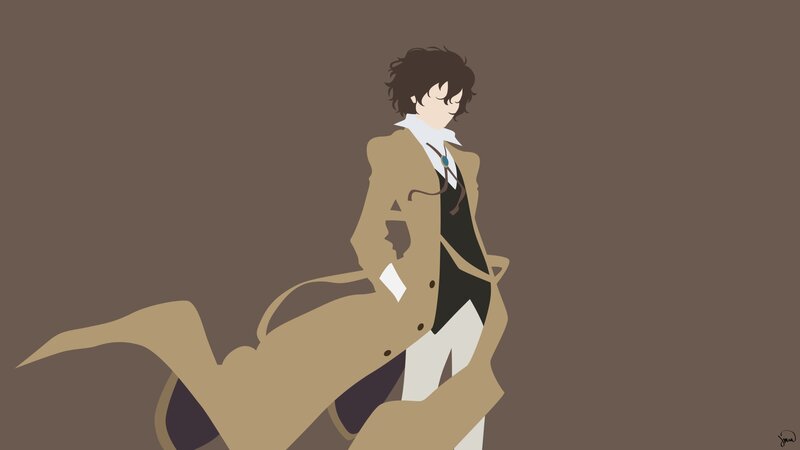 Anime Character in Trench Coat — Brown