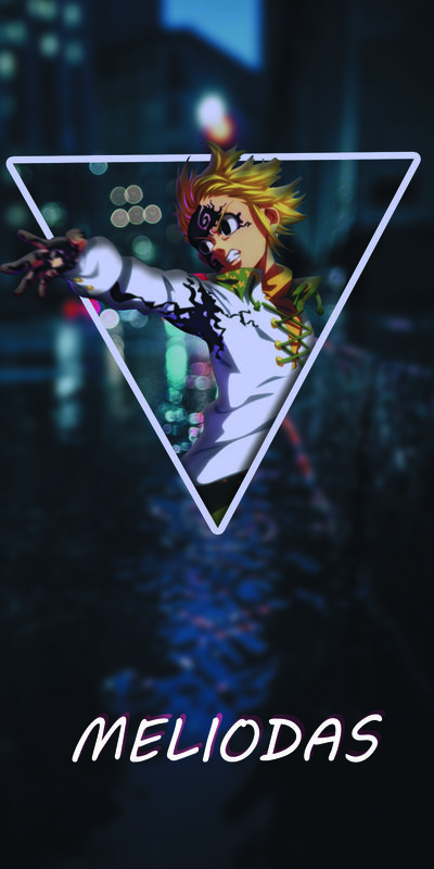 Anime Character in Triangle — Blue, Dramatic