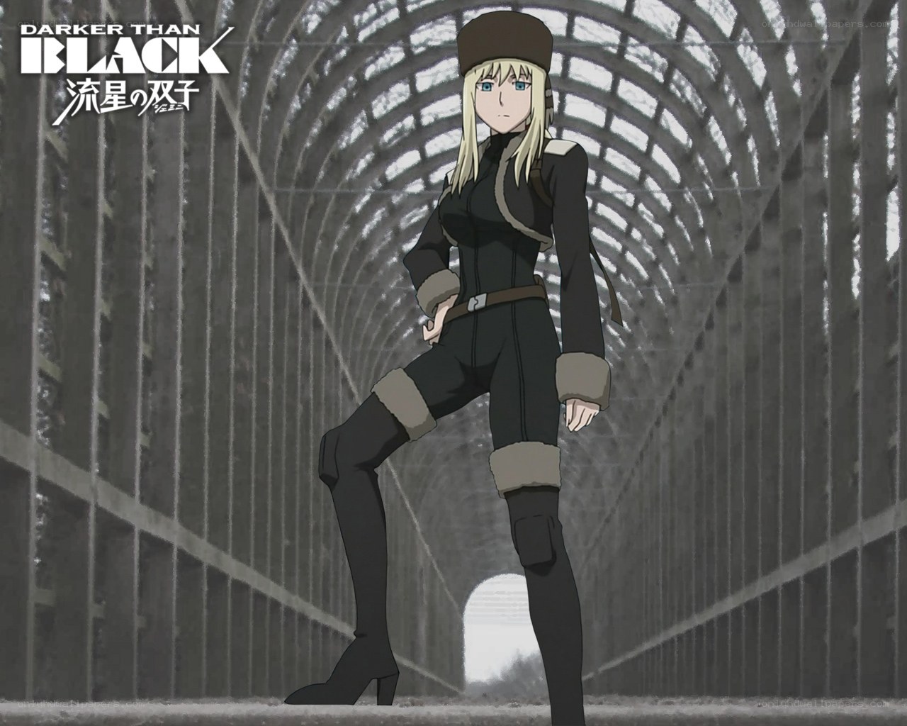 anime character in tunnel