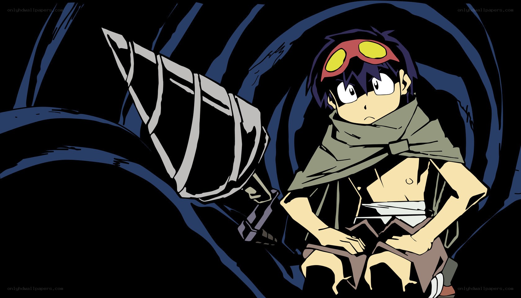 anime character in tunnel