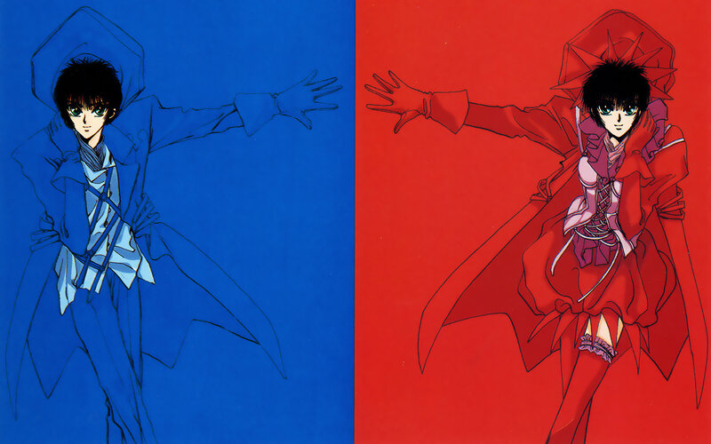 Anime Character in Two Outfits — Blue