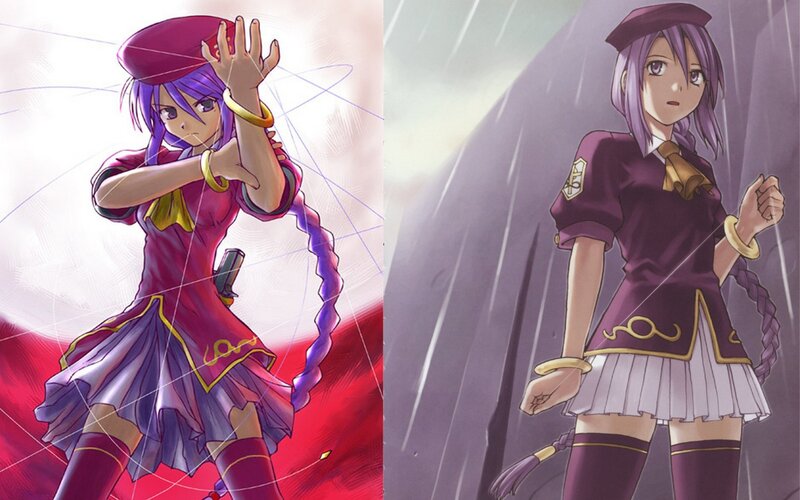 Anime character in two poses