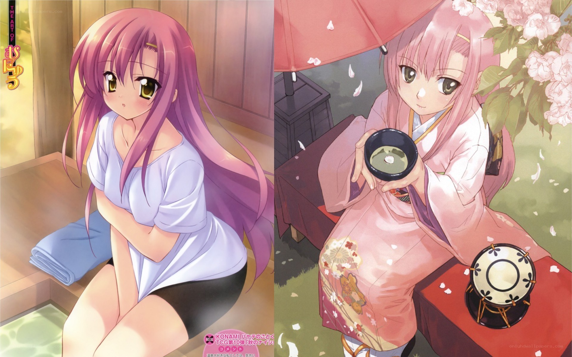 Anime character in two scenes