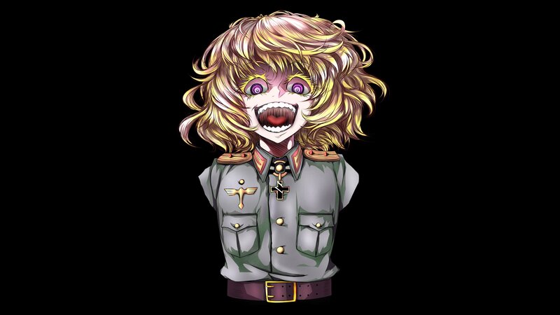 Anime Character in Uniform — Black, Disturbing