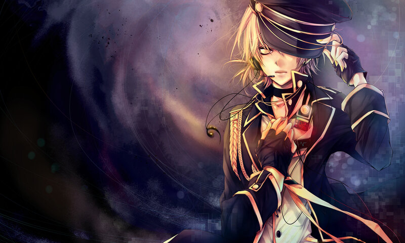 Anime Character in Uniform — Black, Dramatic, Hat
