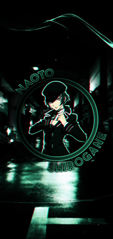 Anime Character in Uniform — Black, Dramatic, Night, Hat