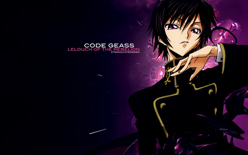 Anime Character in Uniform — Black, Dramatic, Night, Purple Energy