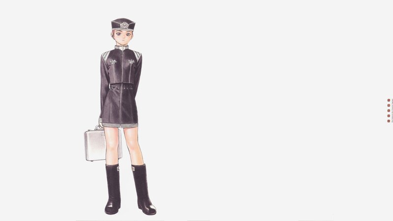 Anime Character in Uniform — Black, Neutral
