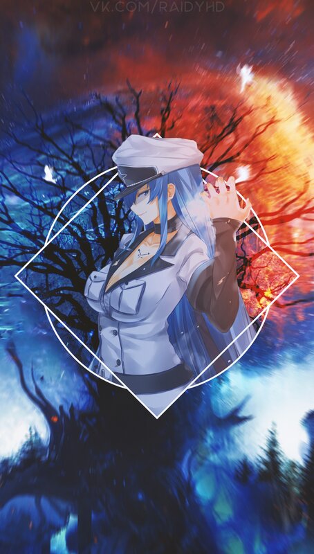 Anime Character in Uniform — Blue, Dramatic, Digital Art