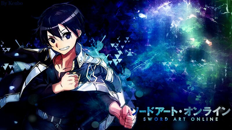 Anime Character in Uniform — Blue, Dramatic, Night, Sword