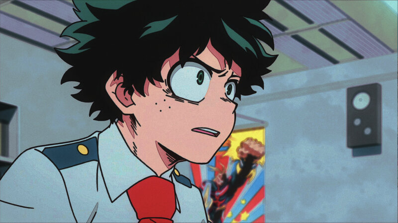Anime Character in Uniform — Blue, Dramatic, Poster