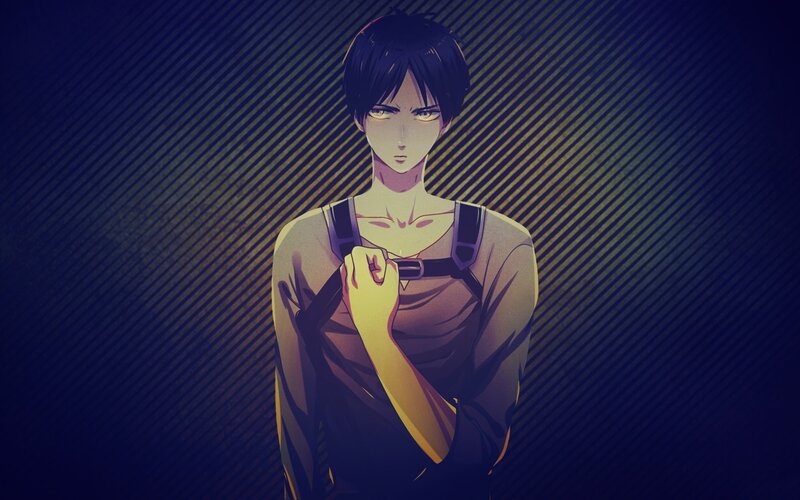 Anime Character in Uniform — Blue, Dramatic, Shoulder Straps