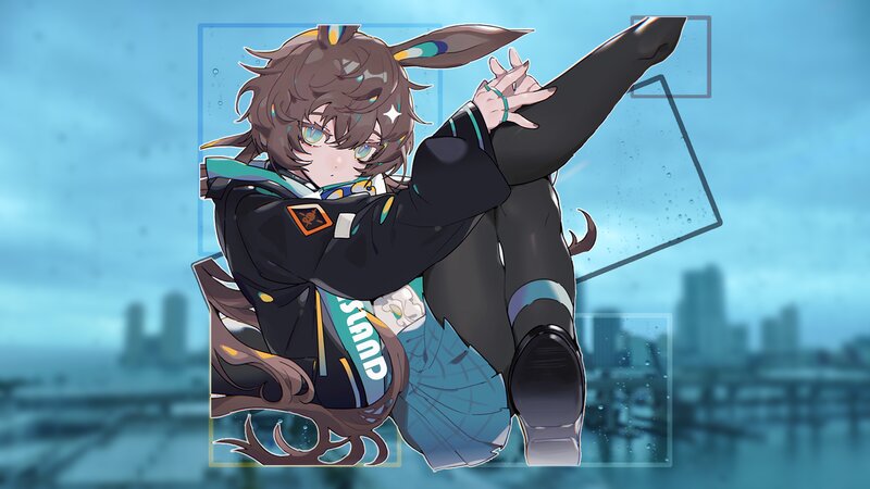 Anime Character in Uniform — Blue, Dynamic