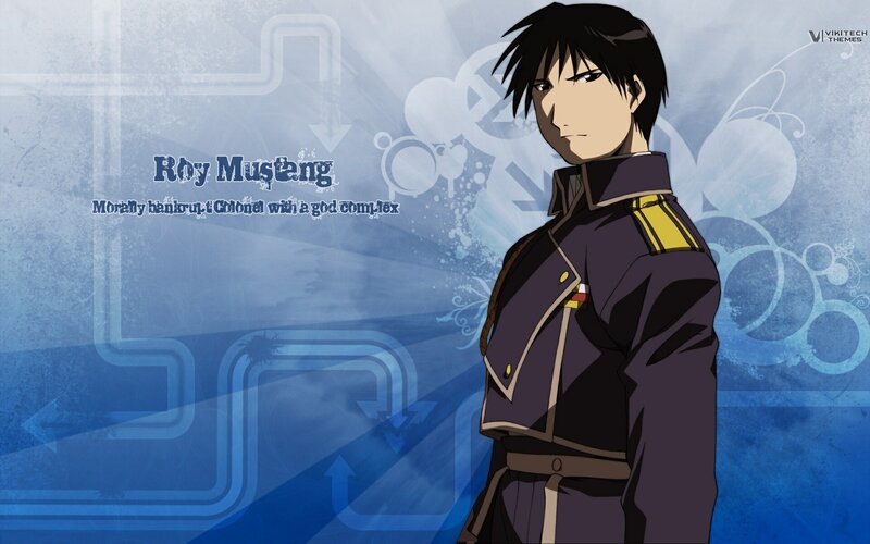 Anime Character in Uniform — Blue, Serious
