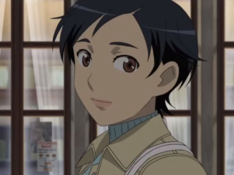 Anime Character in Uniform — Brown, Calm