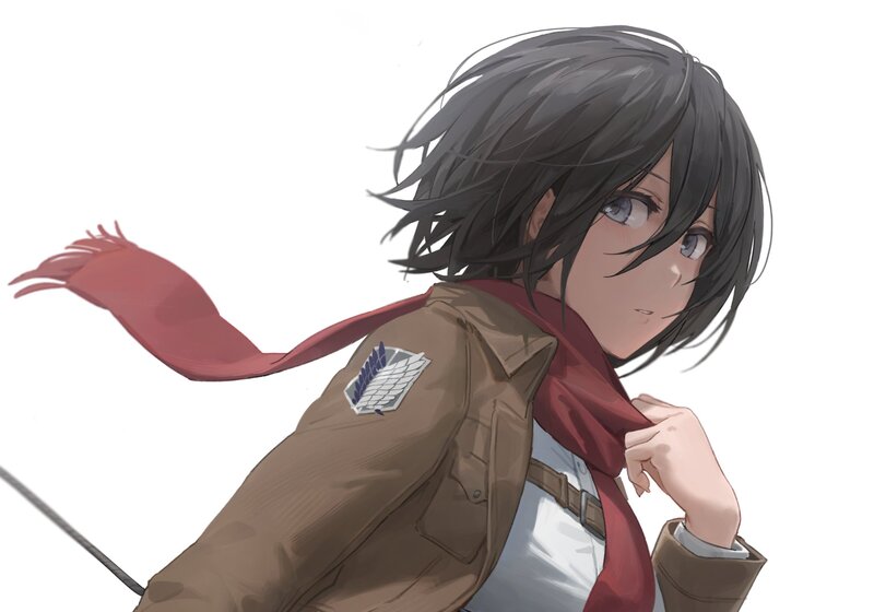 Anime Character in Uniform — Brown, Determined