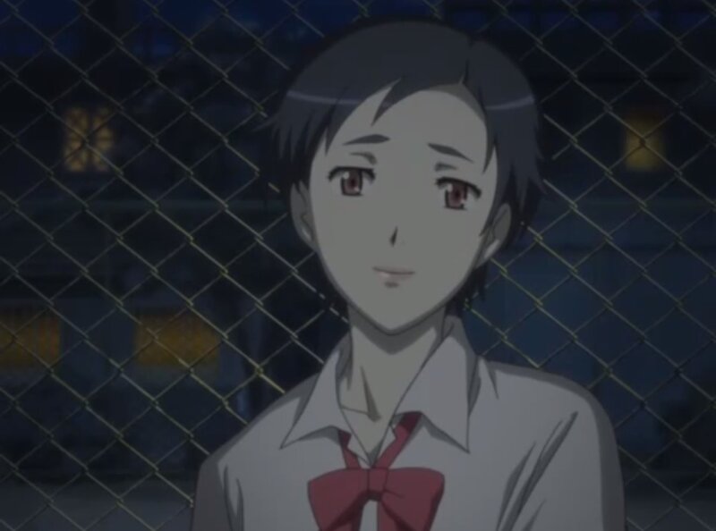 Anime Character in Uniform — Gray, Calm
