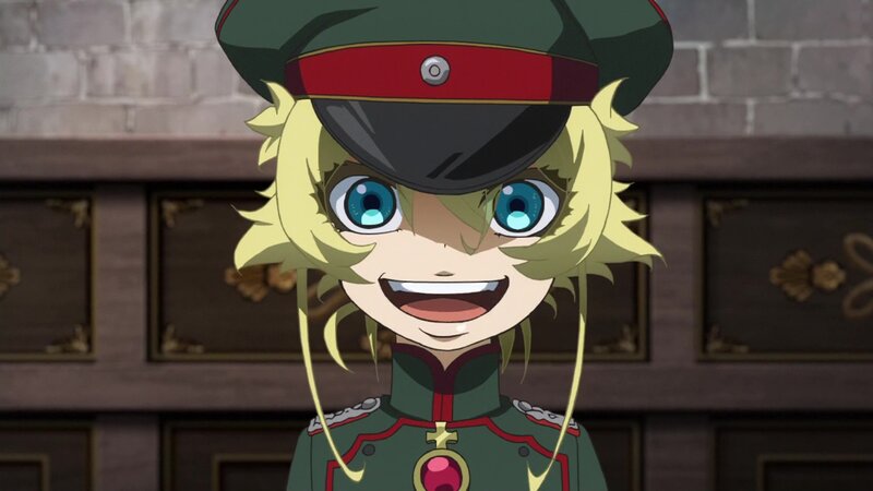 Anime Character in Uniform — Green, Cheerful