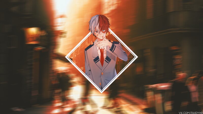 Anime Character in Uniform — Orange, Dramatic