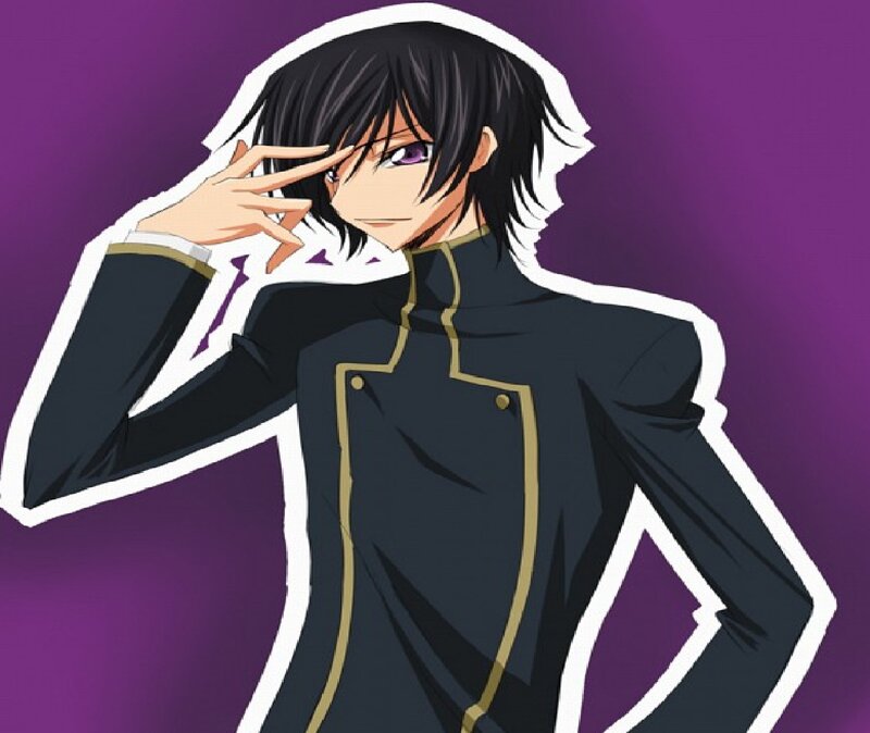 Anime Character in Uniform — Purple, Confident