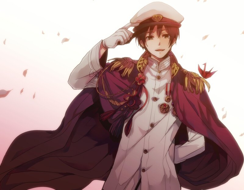 Anime Character in Uniform — White, Calm