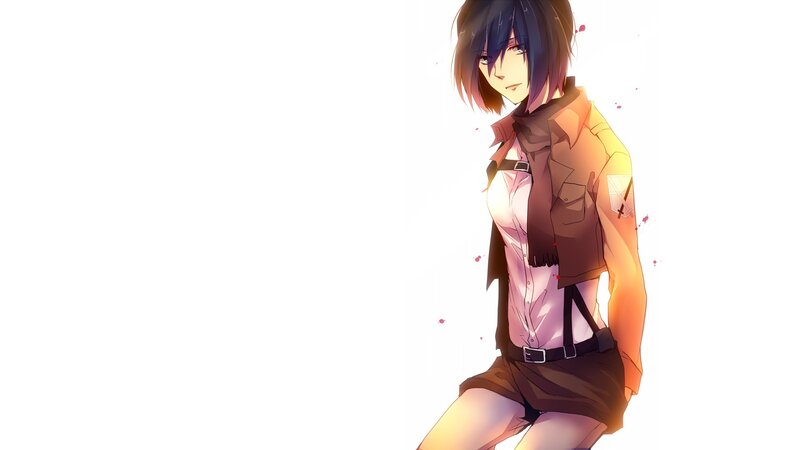 Anime Character in Uniform — White, Dramatic, Scarf