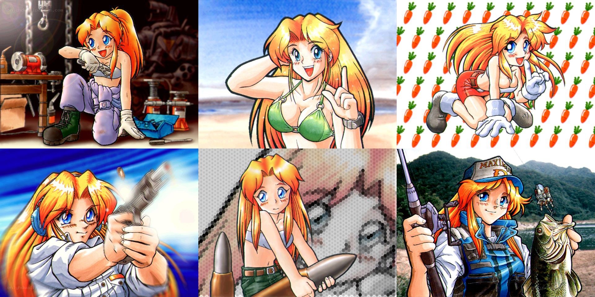 anime character in various scenes