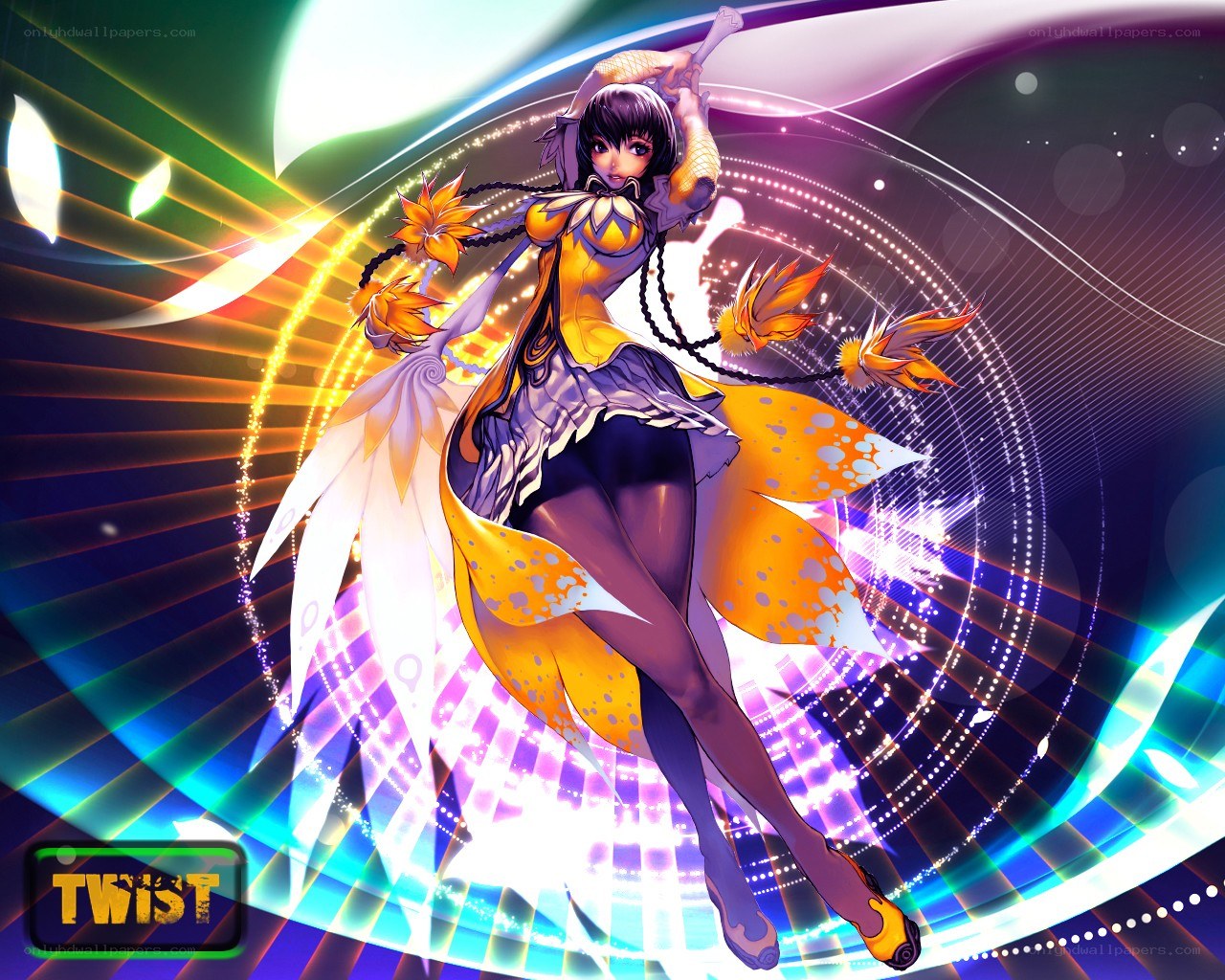 Anime character in vibrant pose