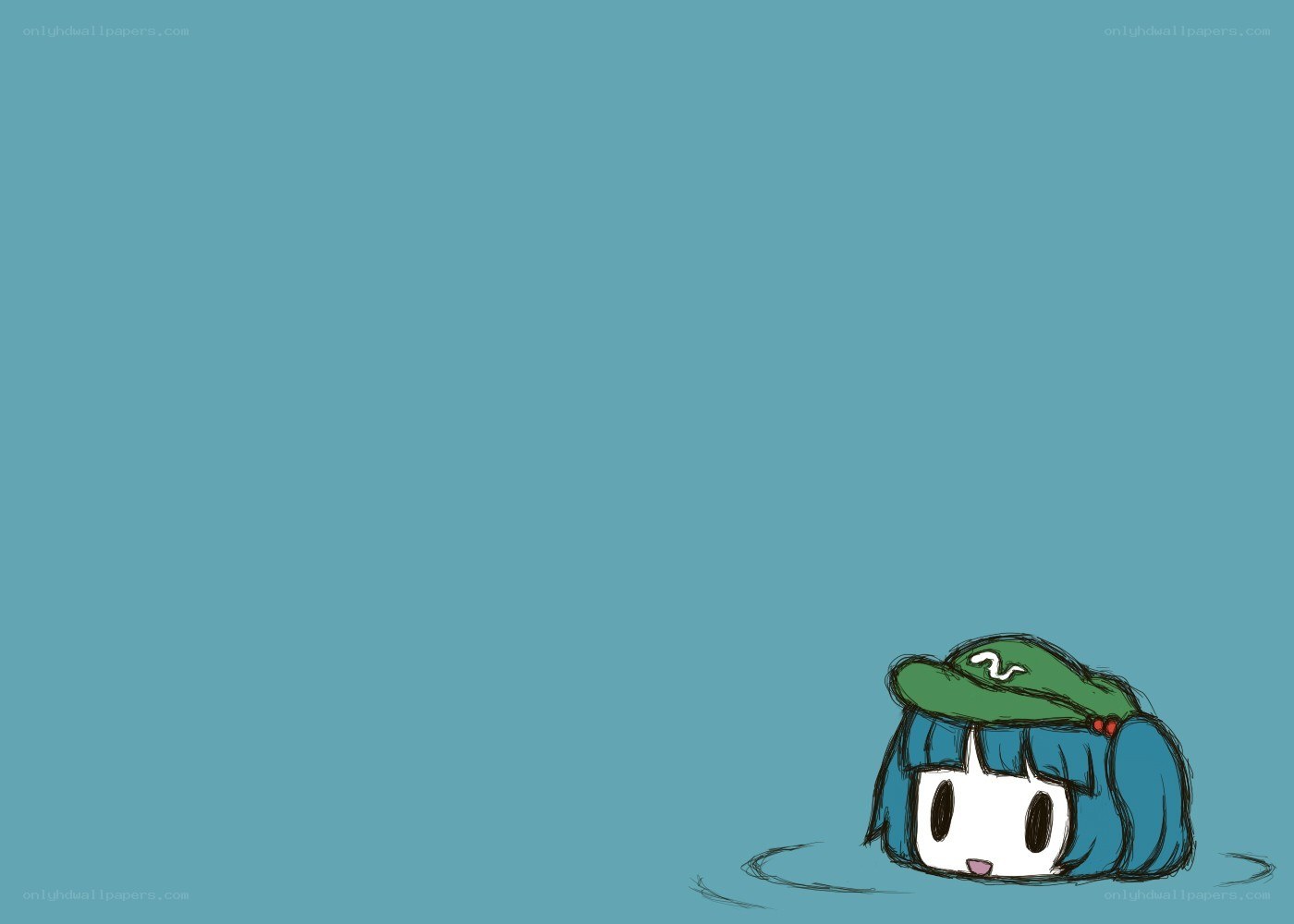 anime character in water