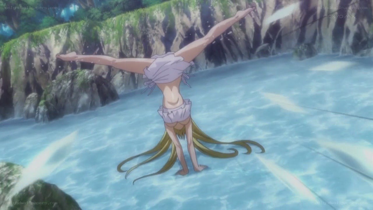 anime character in water