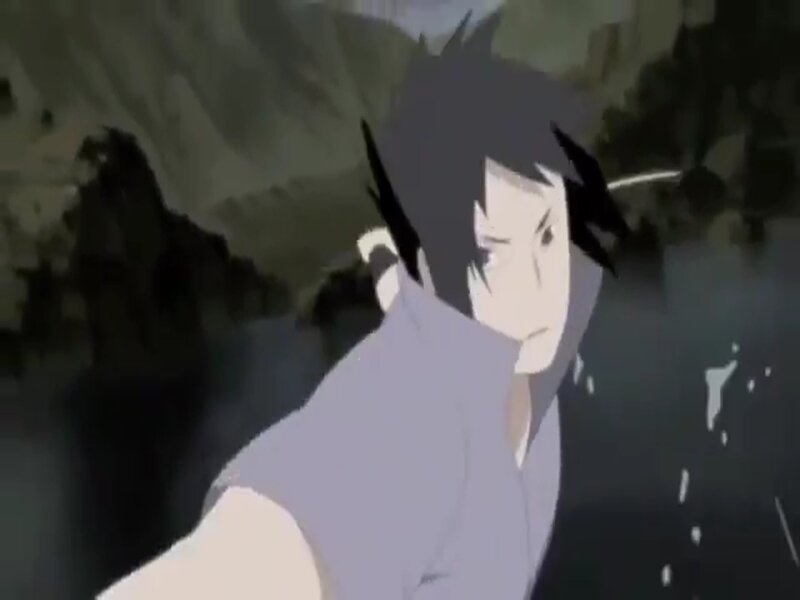Anime Character in Water — Gray