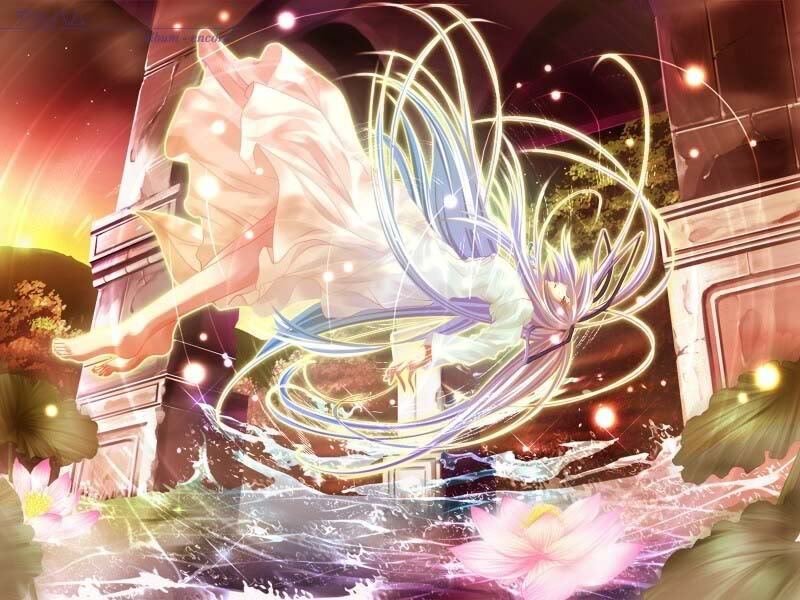 Anime Character in Water — Pink