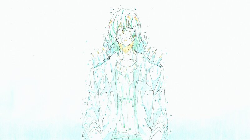 Anime Character in Water — White, Calm