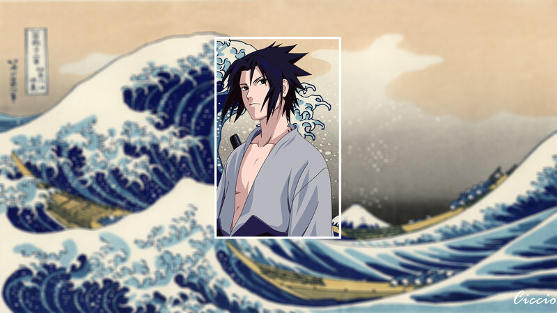 Anime Character in Waves