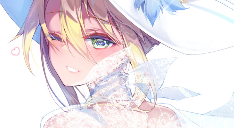 Anime Character in Wedding Dress — White, Dreamy