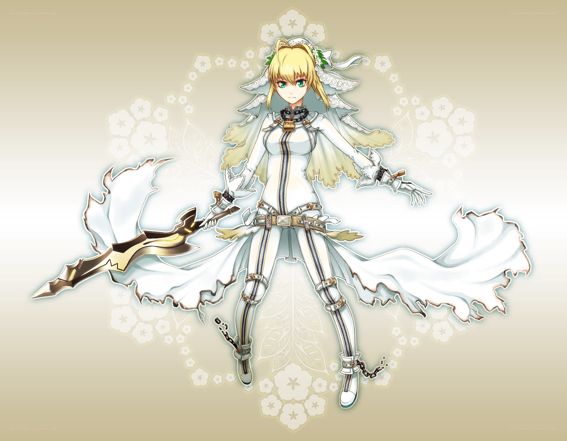 anime character in white armor